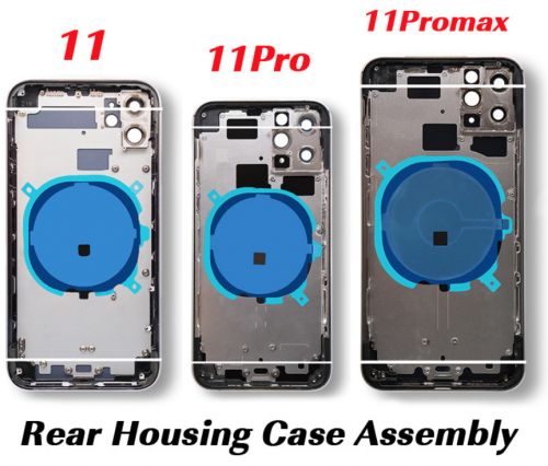 For iPhone 8 X Plus XS XR Max SE 2020 11 12 Mini Pro 13 14 Rear Housing Assembly For iPhone 11 11Pro 11ProMax With Battery Back Cover+Middle Chassis F